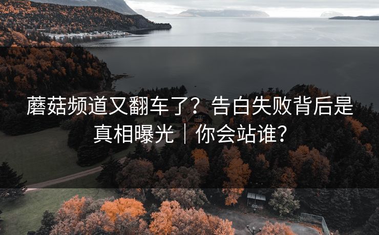 蘑菇频道又翻车了？告白失败背后是真相曝光｜你会站谁？
